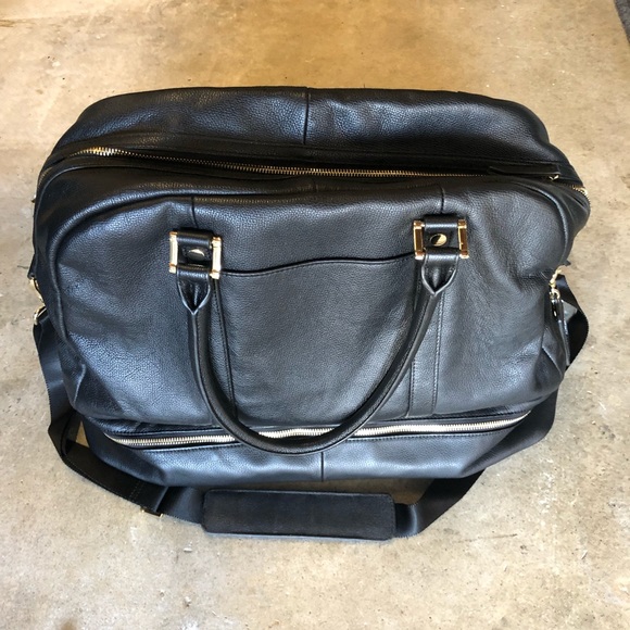 samsonite leather weekender